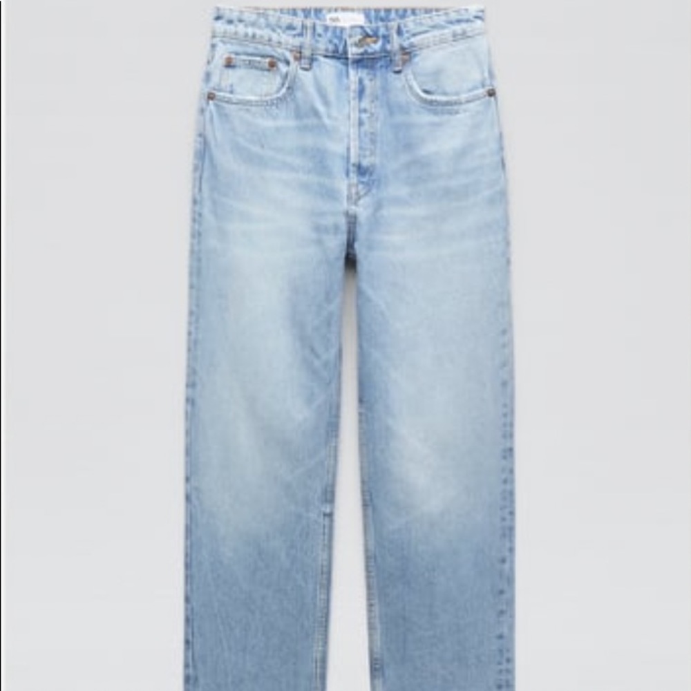 Zara straight leg jeans blue size 28 (ca 6)